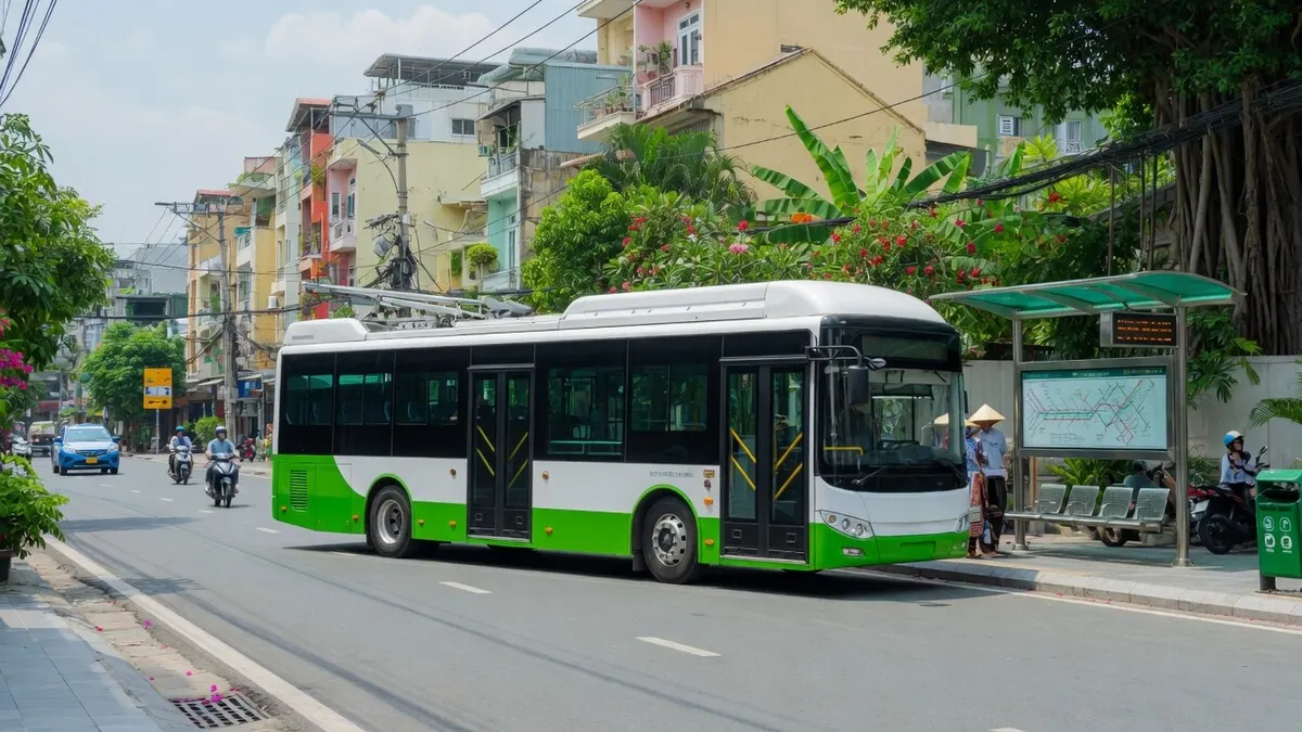 Cao tốc Việt Nam nhìn từ trên cao lúc hoàng hôn